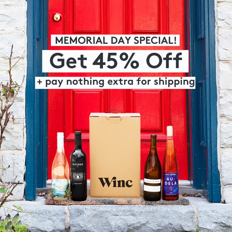 Winc Memorial Day Sale – 45% Off Your First Box!