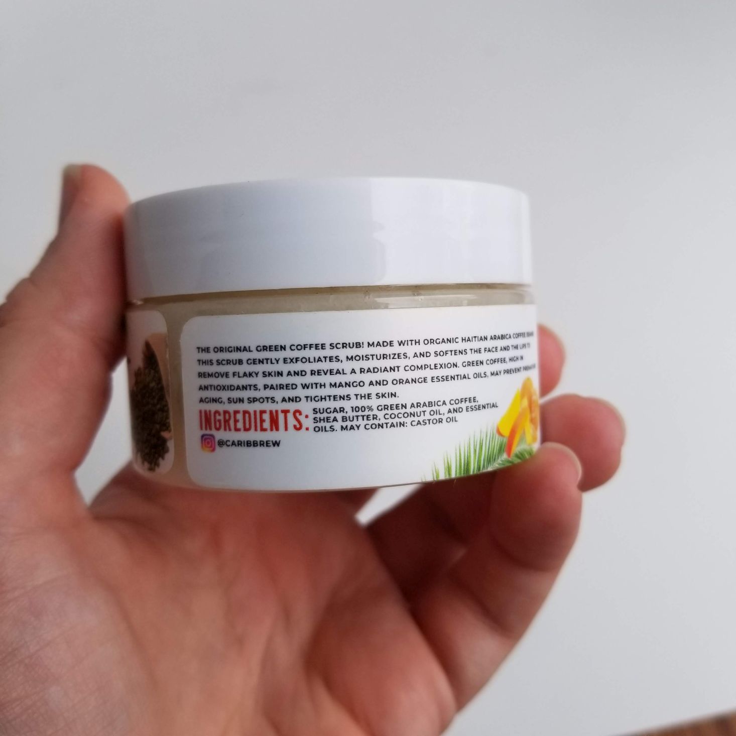 Ecocentric Moms Box May 2020 sugar scrub label