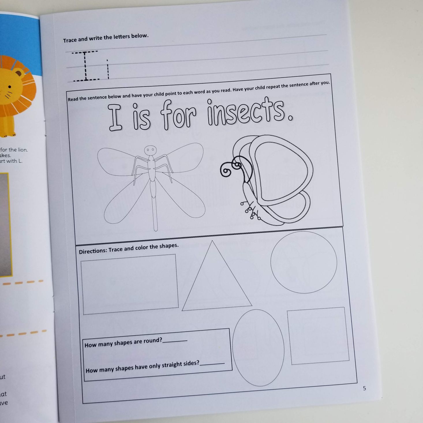 Preschool Box April 2020 workbook page I