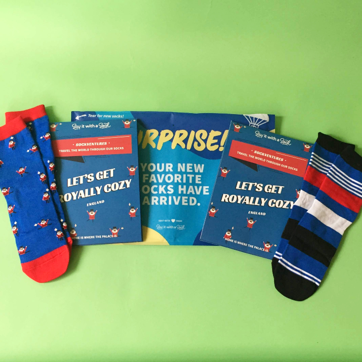 Say It With a Sock “England” April 2020 All the Goodies