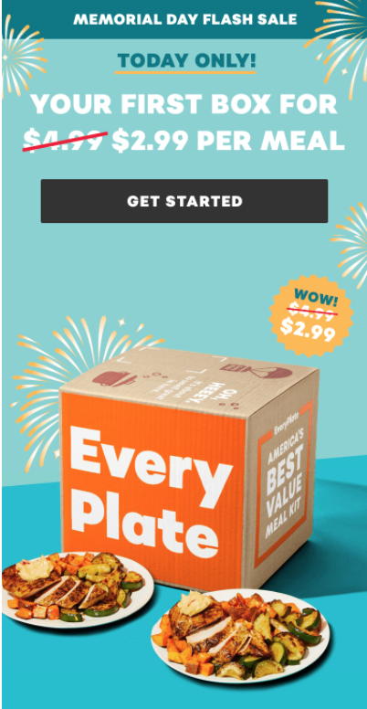 EveryPlate Memorial Day Sale – Save 40% Off Your First Box!