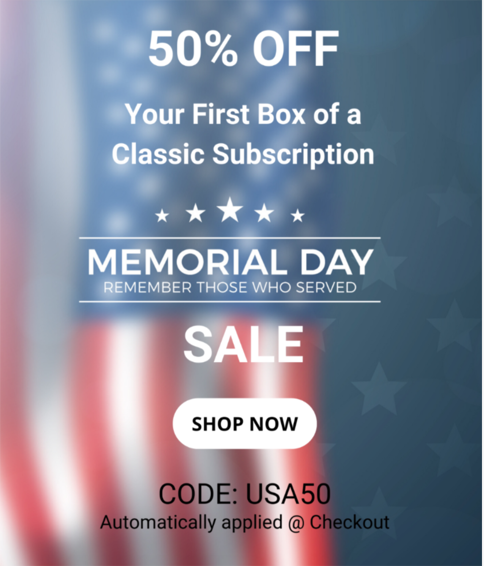 Gentleman’s Box Memorial Day Coupon – 50% Off Your First Box!
