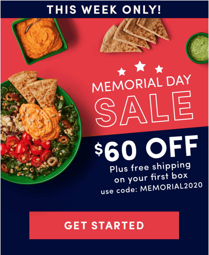 Green Chef Memorial Day Sale – Save $60 Off Your First Three Boxes!