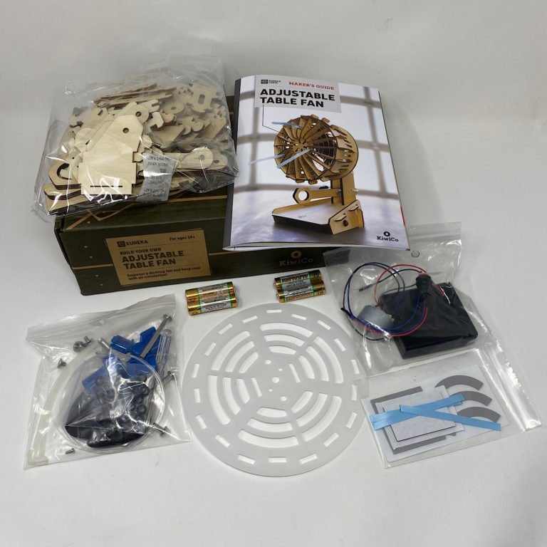 KiwiCo Eureka Crate Review + Coupon Adjustable Table Fan MSA