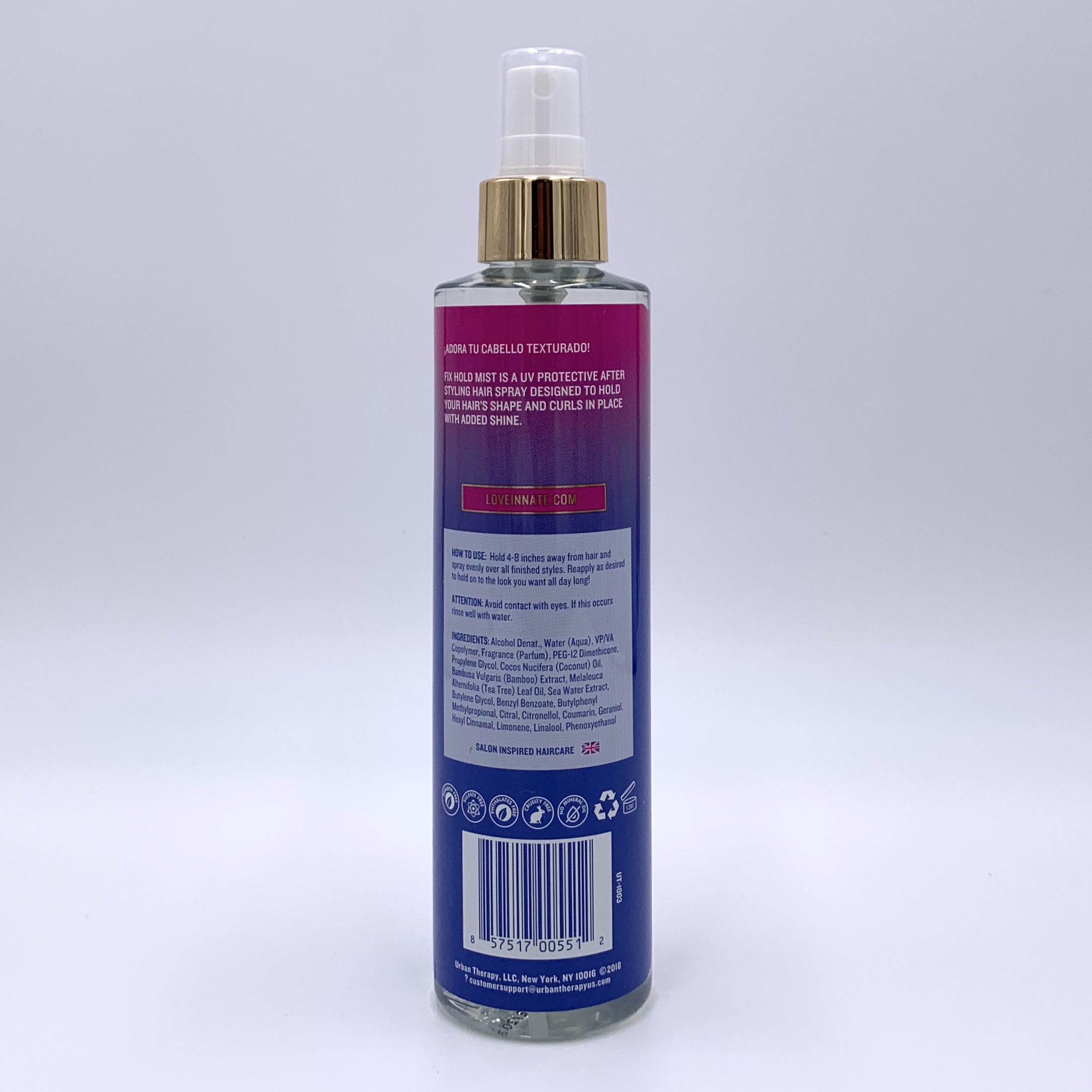 Innate Anti Frizz Fix Hold Mist Back for Cocotique June 2020