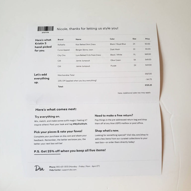 Dia & Co Clothing Box Review + Coupon June 2020 MSA