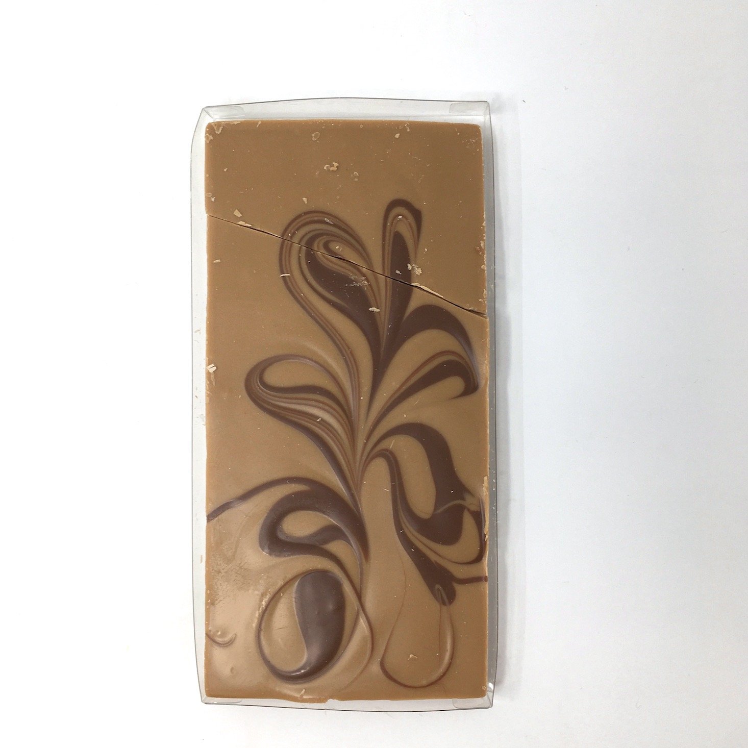 chocolate garden of ireland caramel gold chocolate bar frontside out of packaging