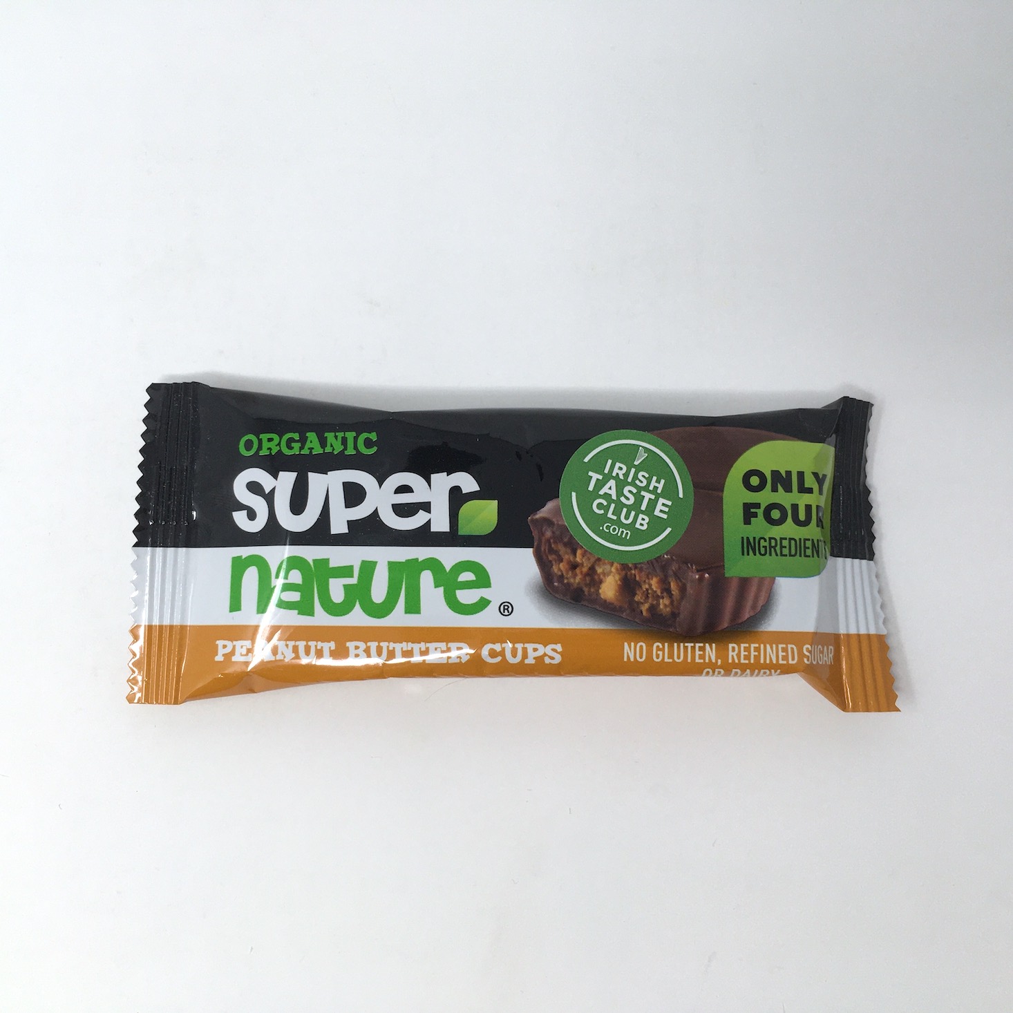 supernature chocolate peanut butter cups packaging front