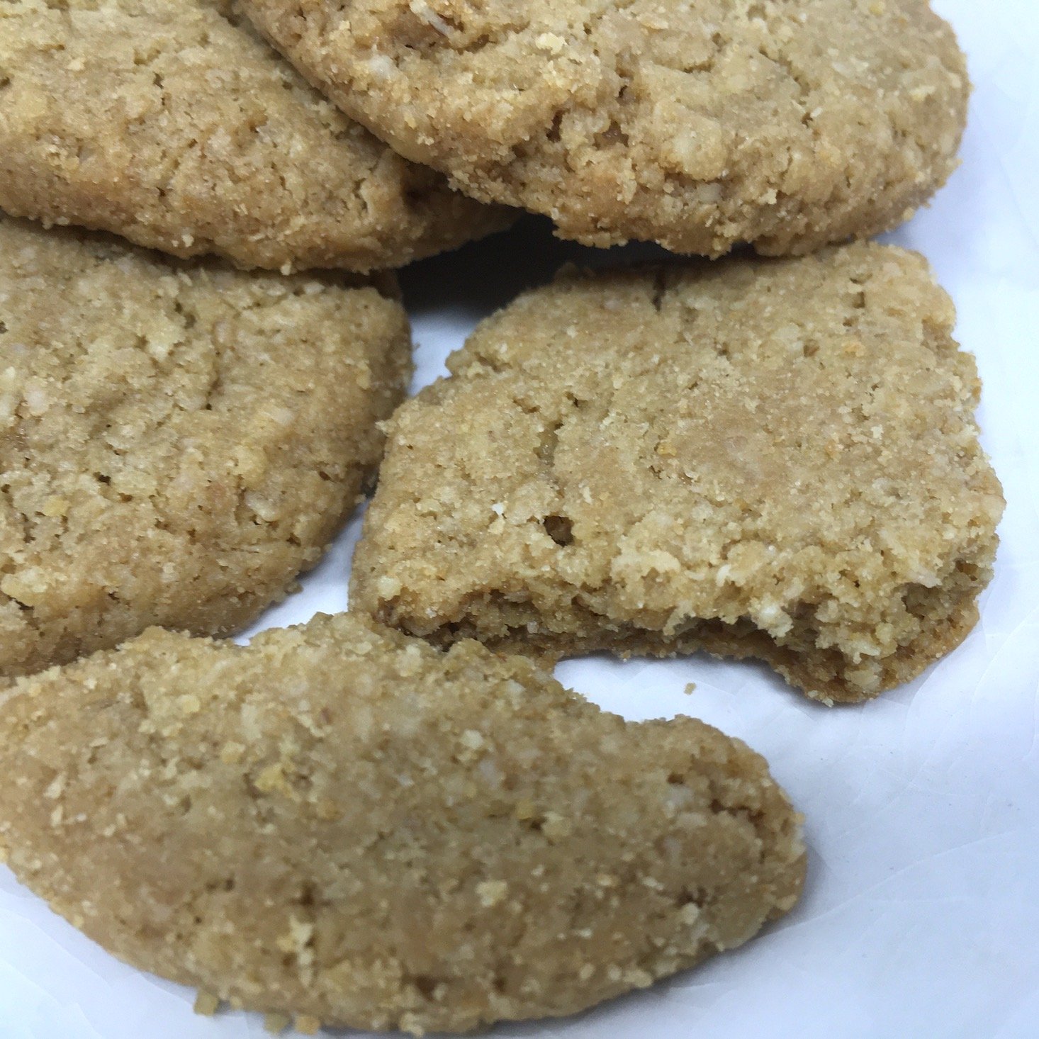 kilbeggan oat cookies on plate up close