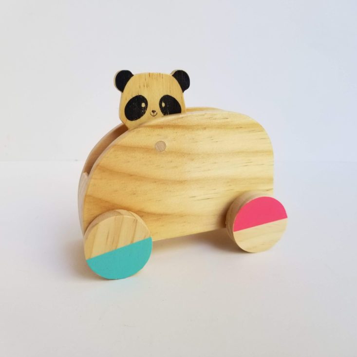 Panda Crate Listen With Me wooden pull back car