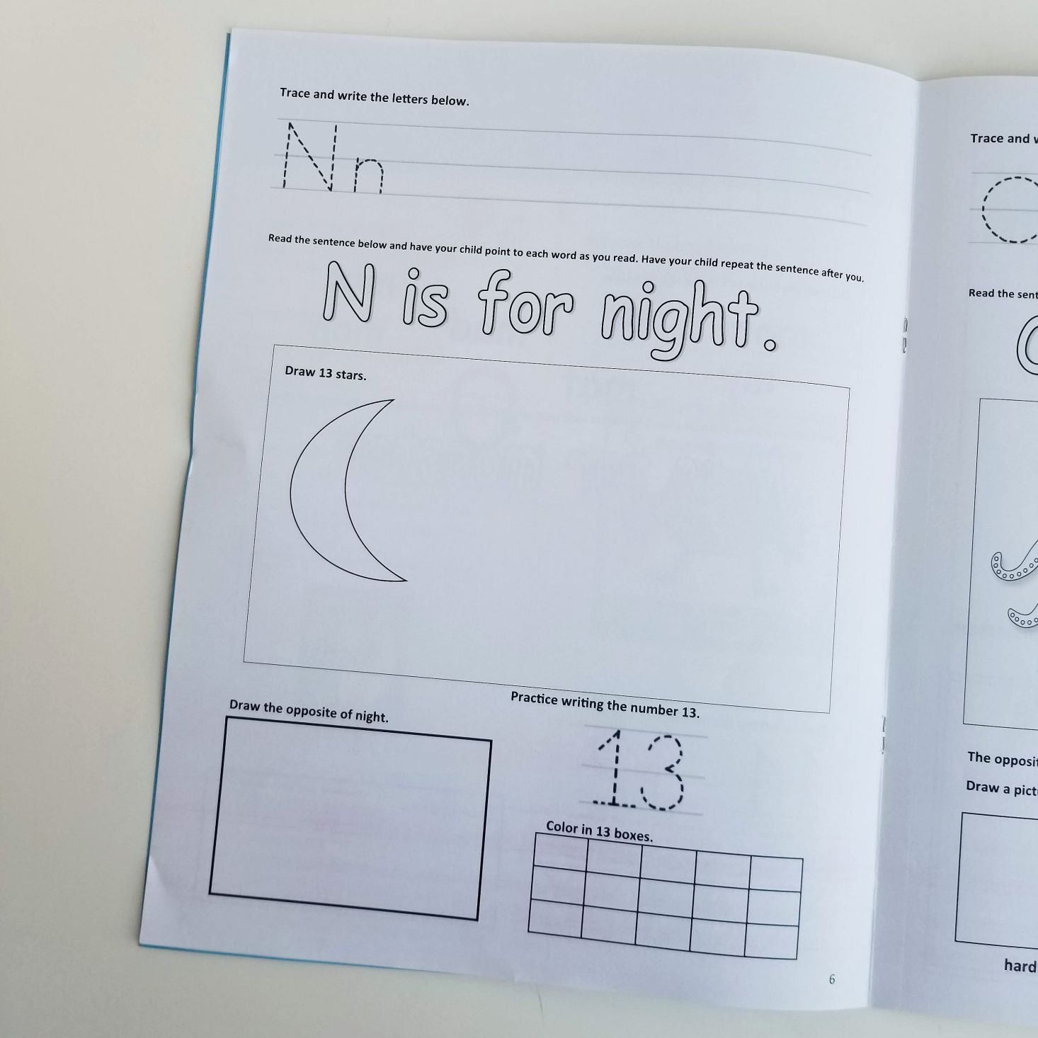 Preschool Box May 2020 workbook page N