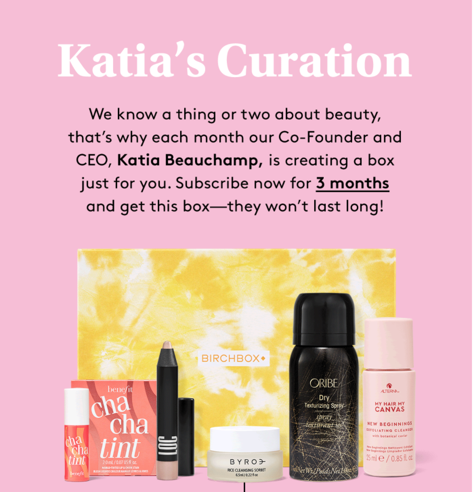 Birchbox Coupon – Start Your Subscription with Katia’s Curated Box!