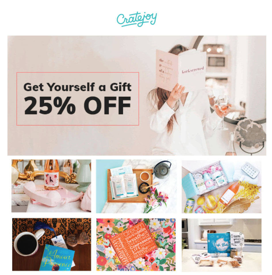 Cratejoy Get Yourself A Gift Sale – 25% Off Your First Box!