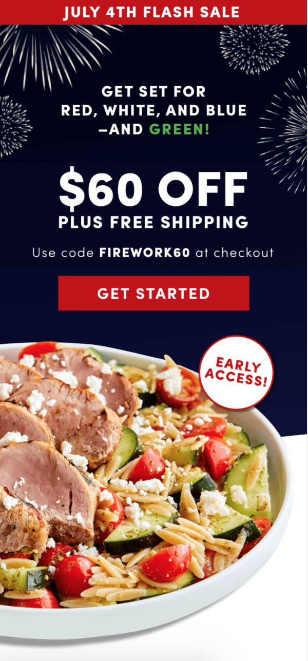 Green Chef 4th of July Sale – Save $60 Off Your First Three Boxes!