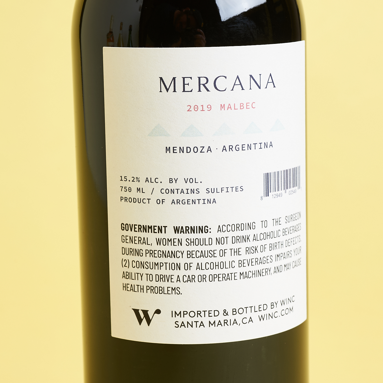 mercana malbec back label