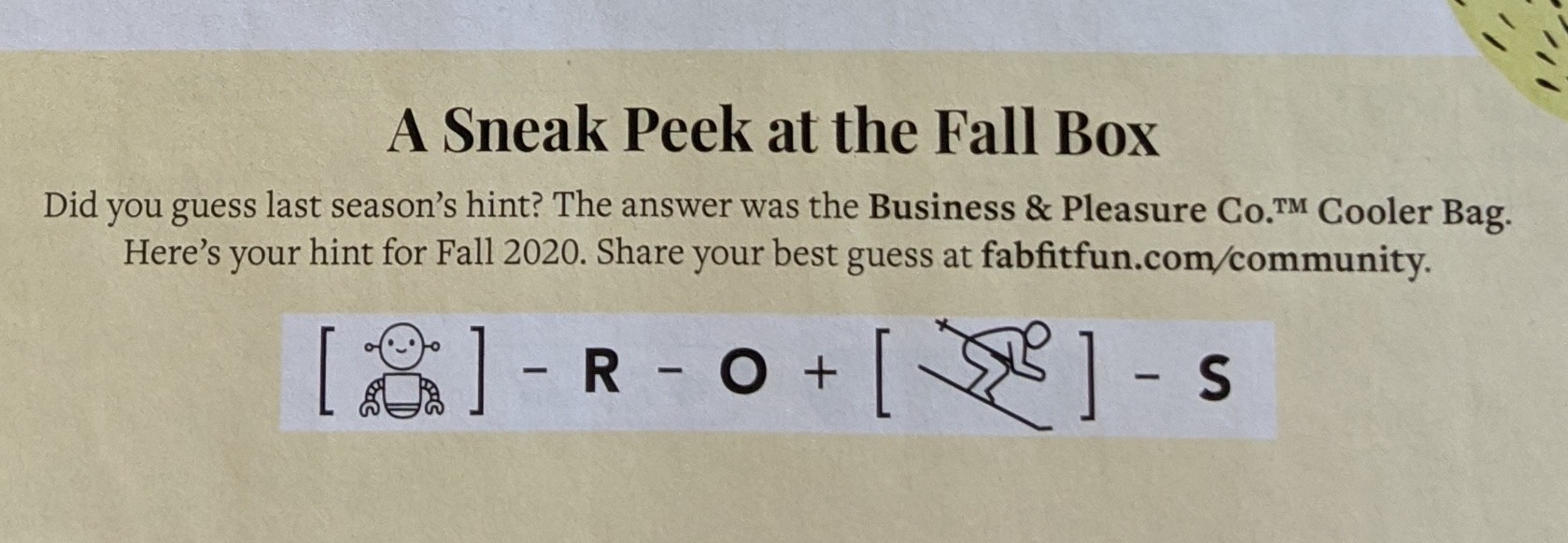 Fabfitfun Fall 2020 FabFitFun Fall 2020 Box Spoiler #1 Hint! | MSA