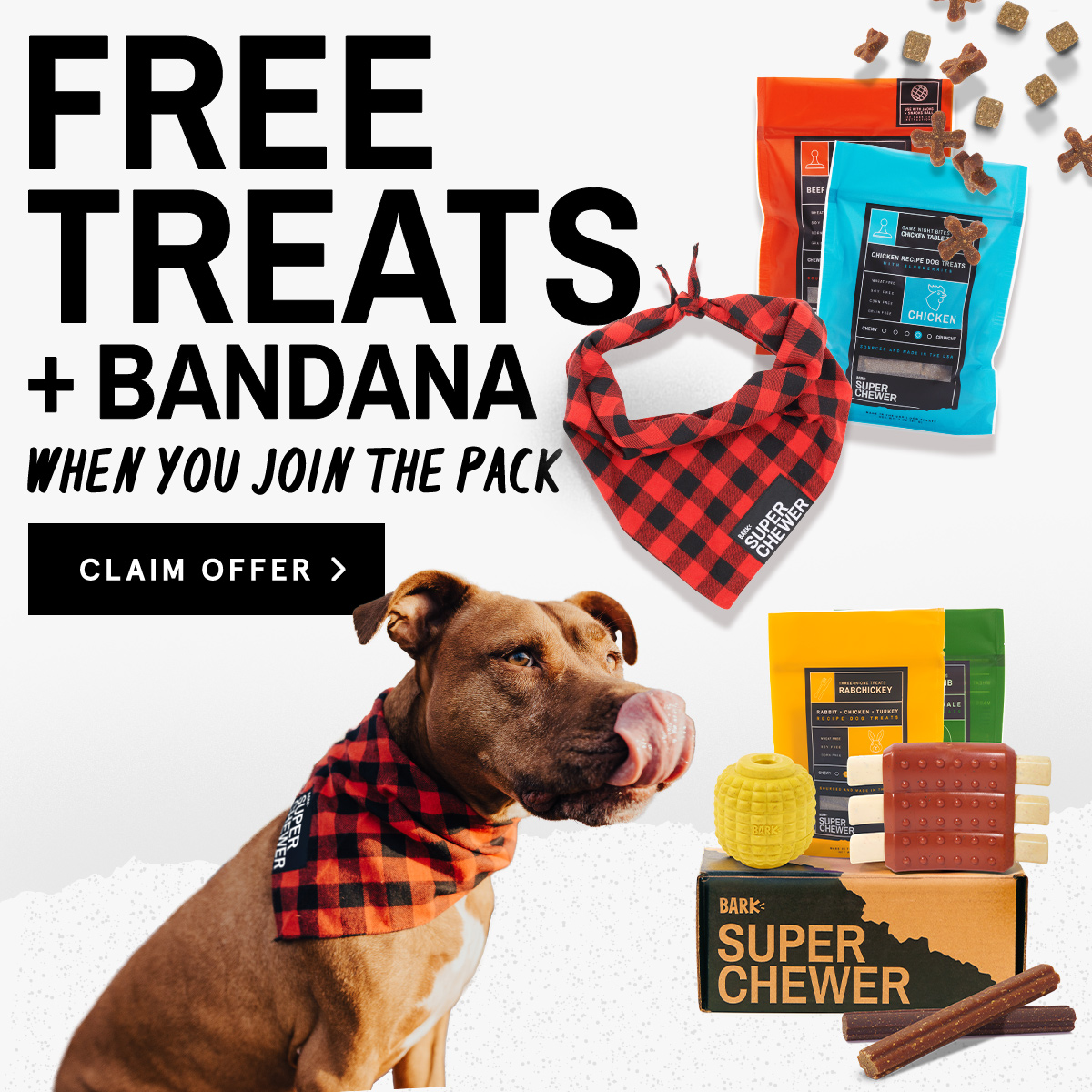 Super Chewer Coupon Free Treats + Bandana With Your First Box! MSA