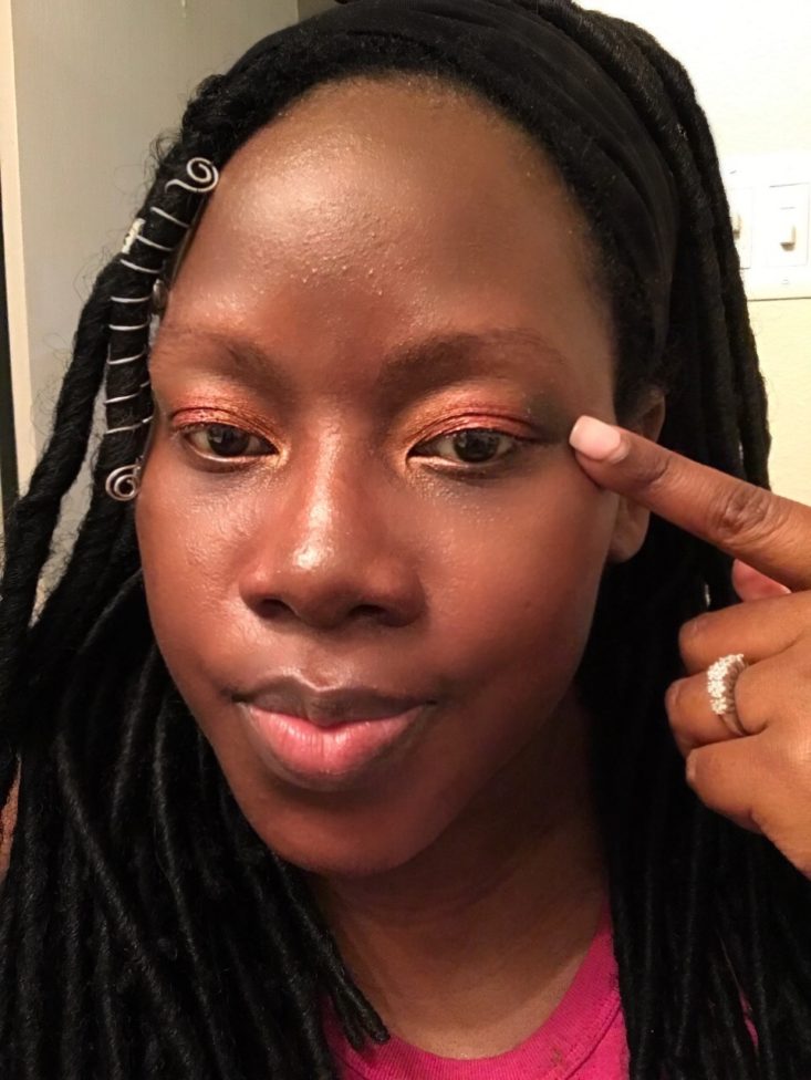 Boxycharm Tutorial July 2020 _ Pointing To The Black Shade On The Outer Corner Of My Eye