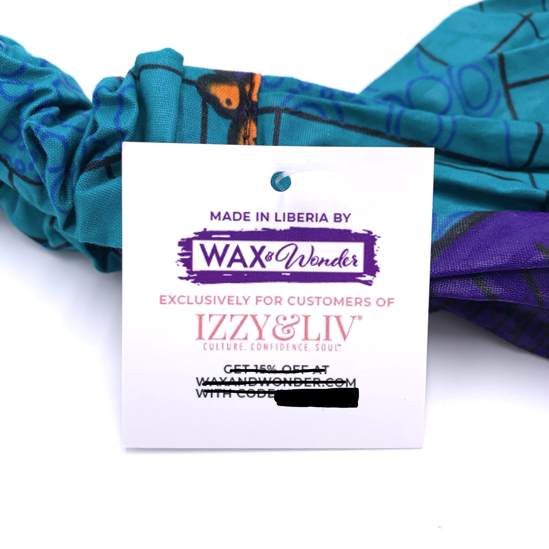 Wrapped in Beauty Elastic Headband Info for Brown Sugar Box July 2020