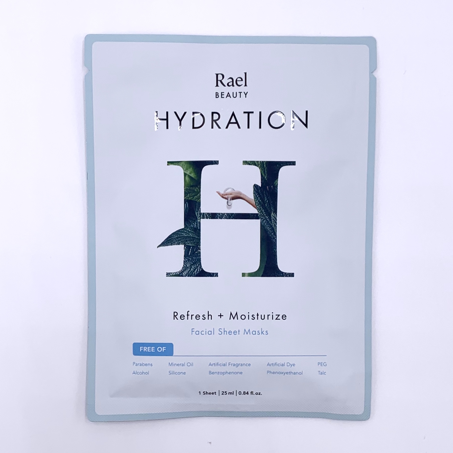 Rael Hydration Facial Sheet Mask Front for Cocotique July 2020
