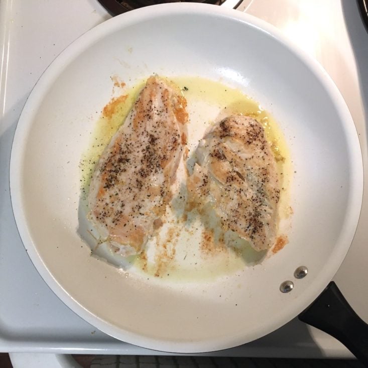 truffle butter chicken chicken cooking in pan