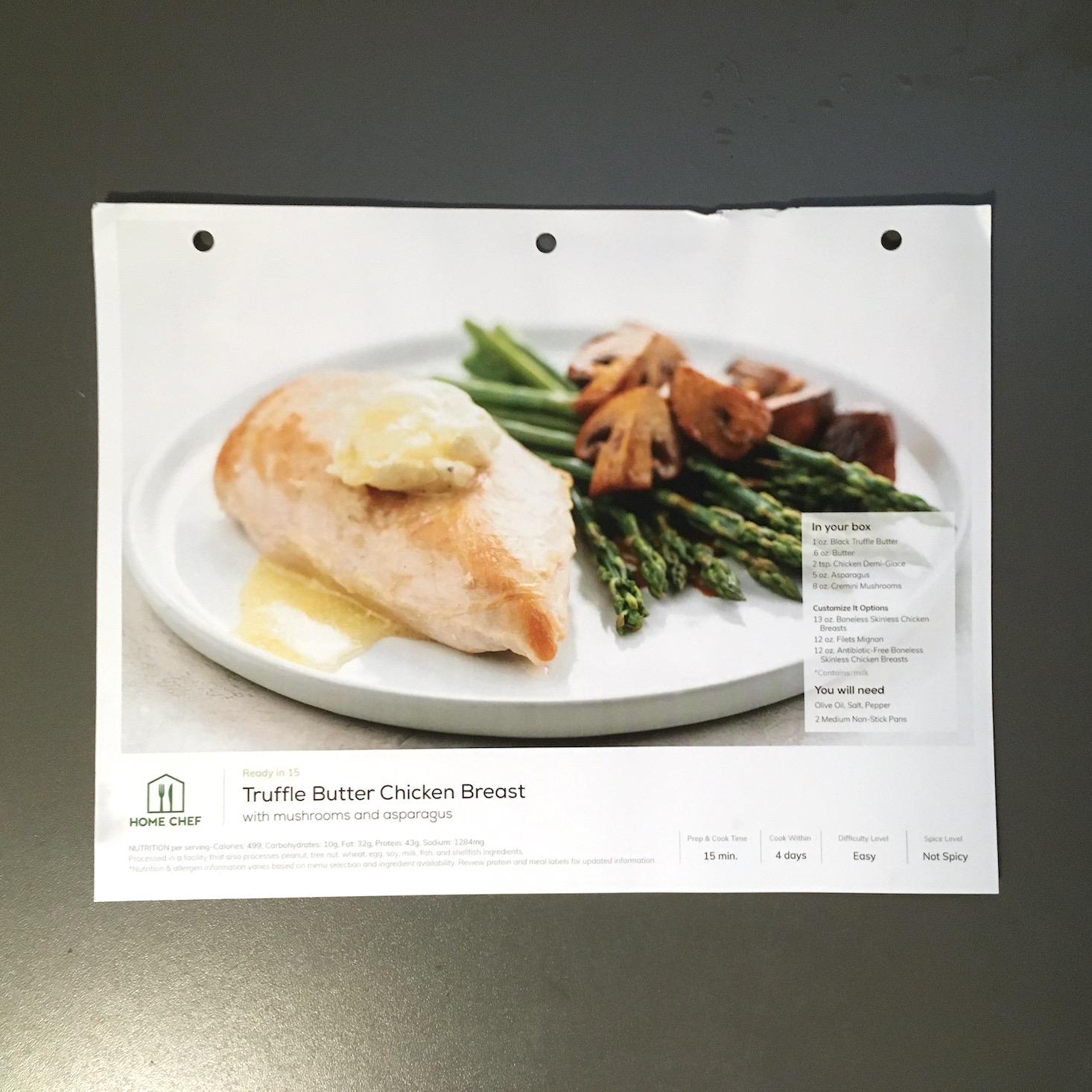 truffle butter chicken recipe card front