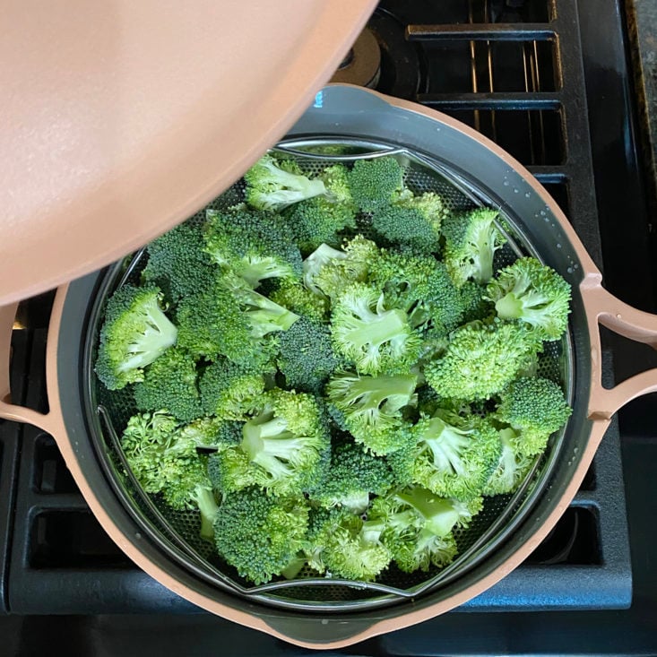 Our Place Always Pan Broccoli in Steamer Basket