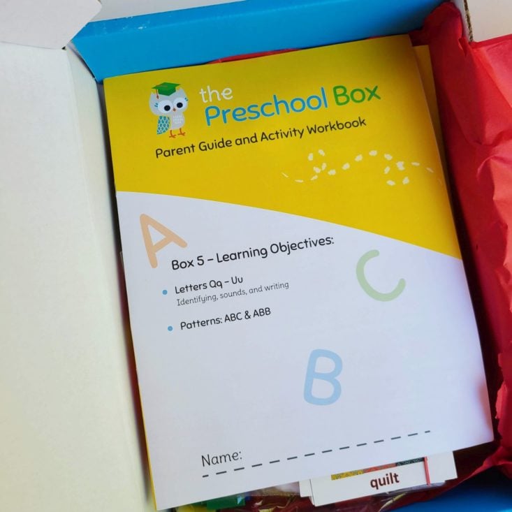 Preschool Box June 2020 inside box