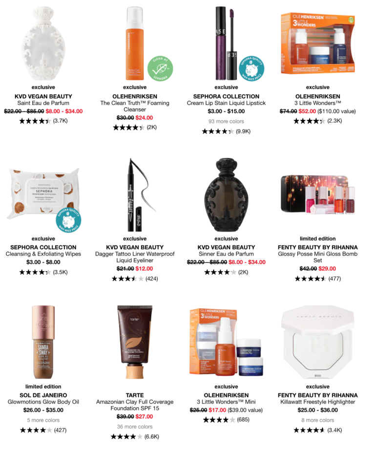 Sephora 4th of July Sale Up To 50 Off! MSA