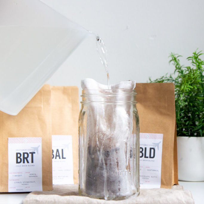 Driftaway Coffee pictured alongside cold brew being made.