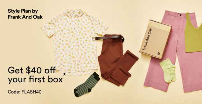 Style Plan by Frank And Oak Deal – $40 Off Your First Box!