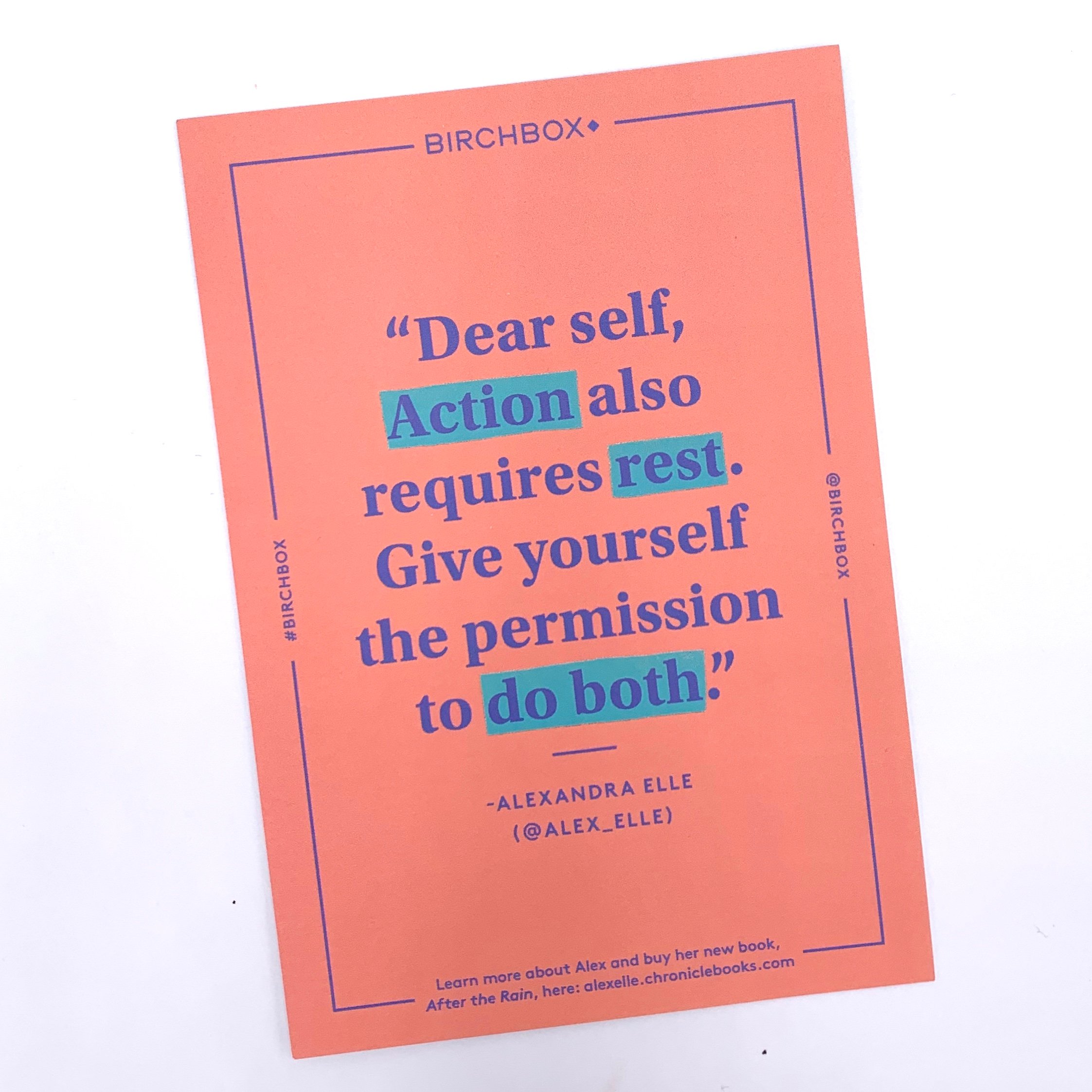 Card Front for Birchbox August 2020