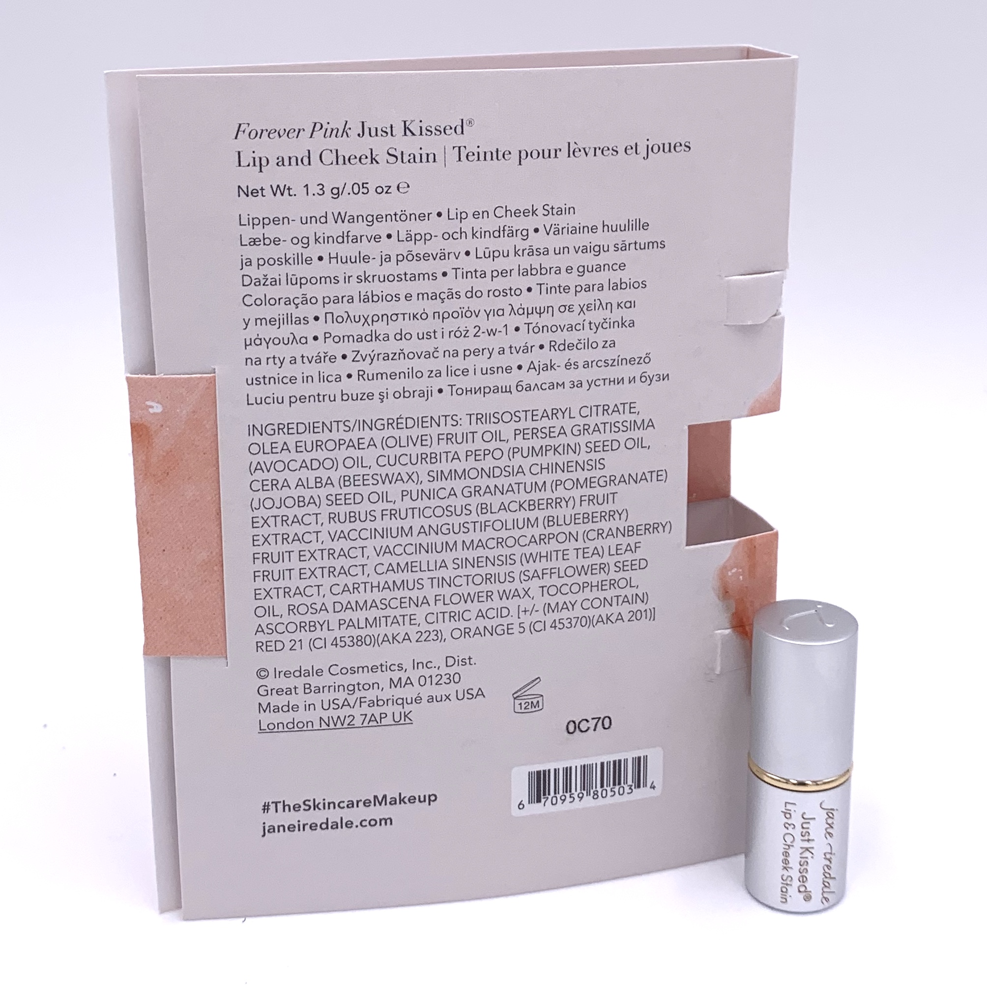 Jane Iredale Just Kissed Lip & Cheek Stain - Forever Pink Back for Birchbox August 2020