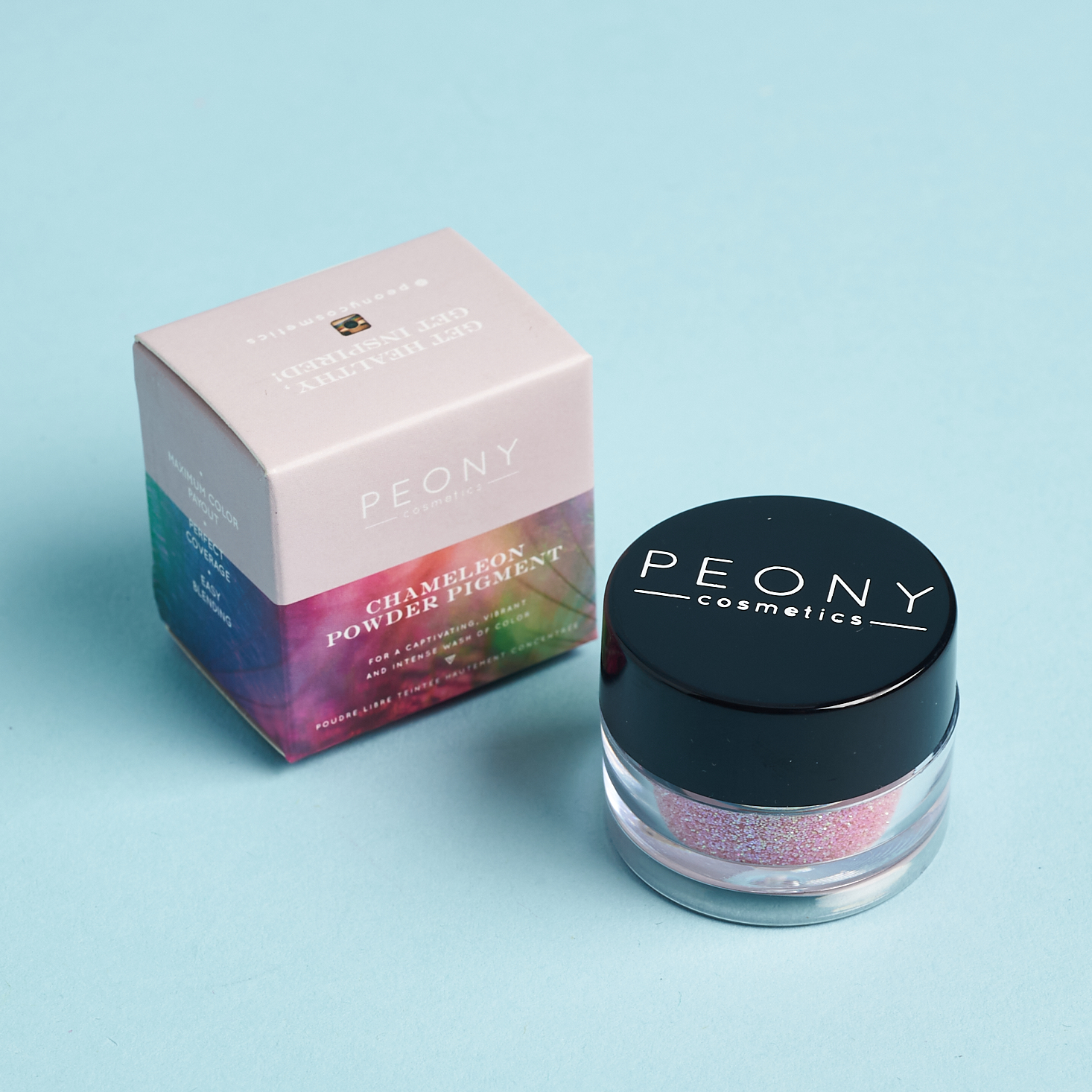 Peony Cosmetics Chameleon Powder Pigment Front for Nourish Beauty Box August 2020