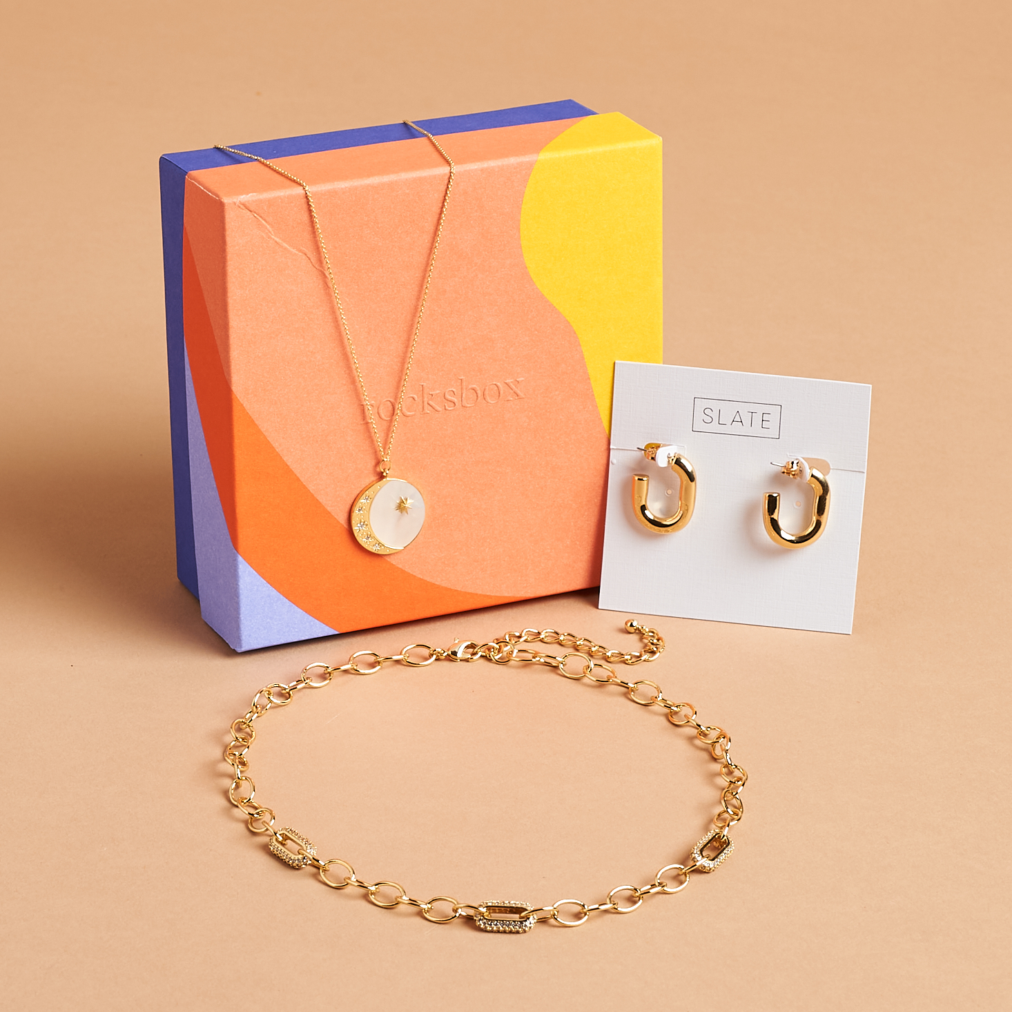 Megan's three gold jewelry picks from Rocksbox.