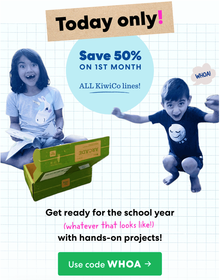 Today Only! KiwiCo Flash Sale – 50% Off Your First Box!