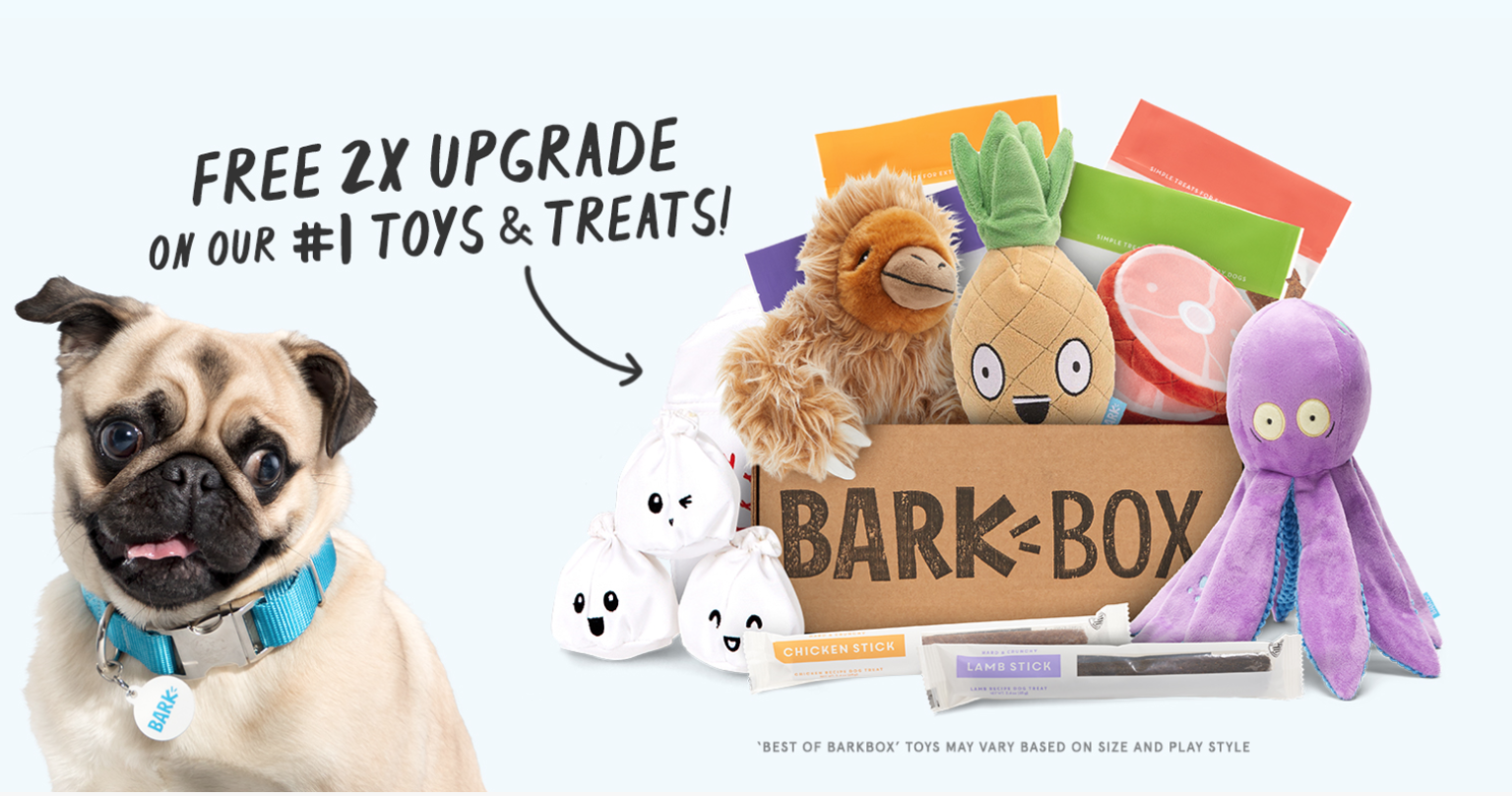 BarkBox Coupon Double Your First Box with Subscription! MSA