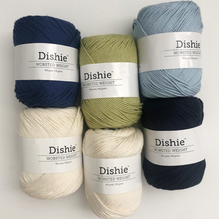 Knit Picks Dishie Worsted Weight 100% Cotton Yarn Blue - 100 G (Dewdrop)