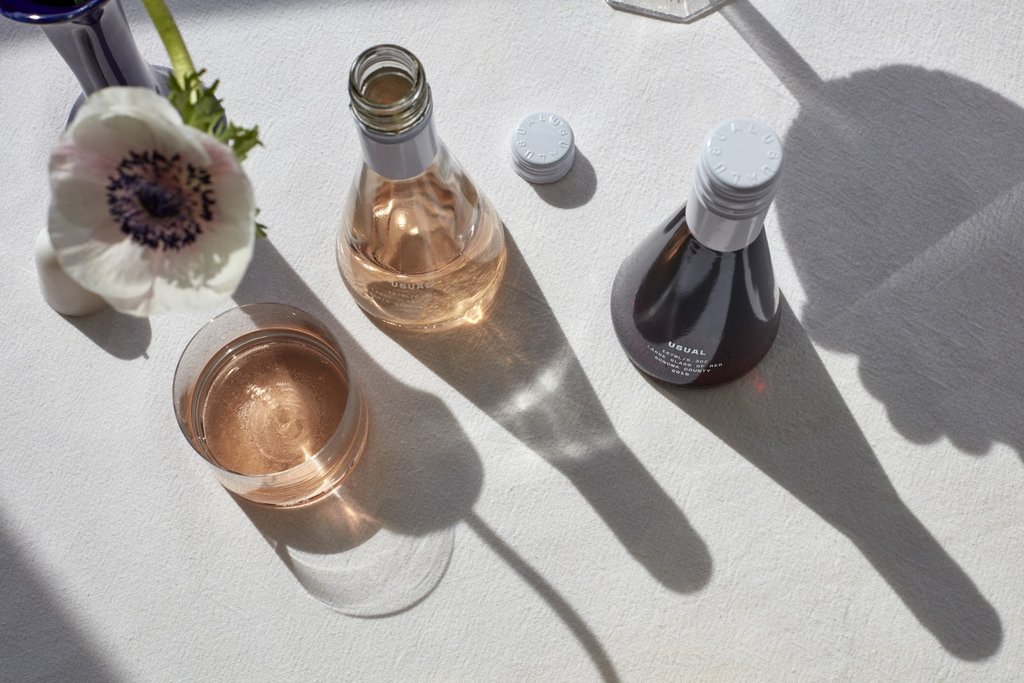 Usual Wines single-serve wine bottles.
