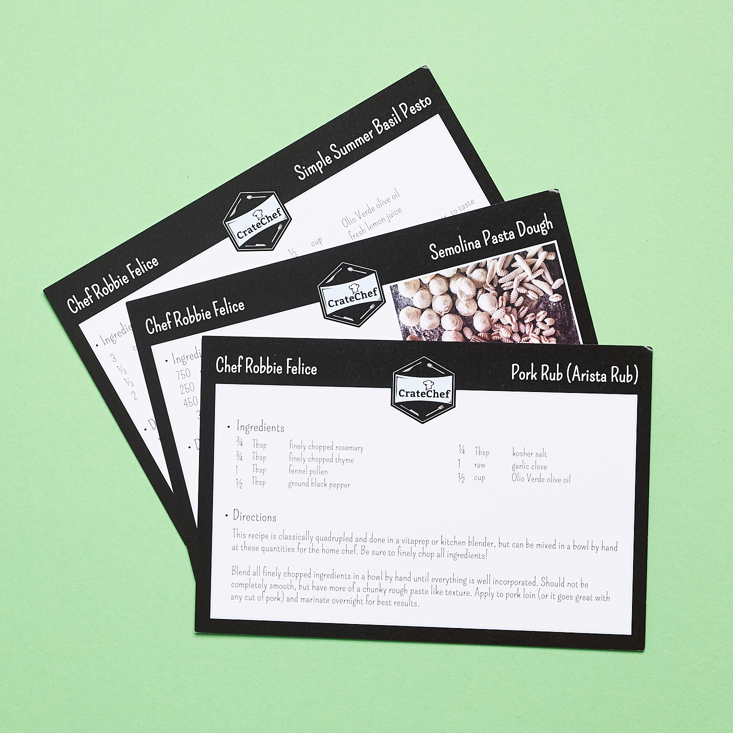 Recipe cards