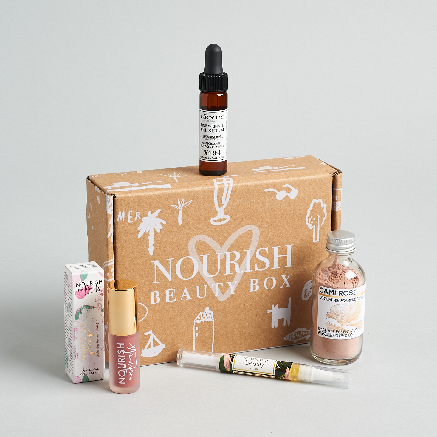 Full Contents for Nourish Beauty Box September 2020
