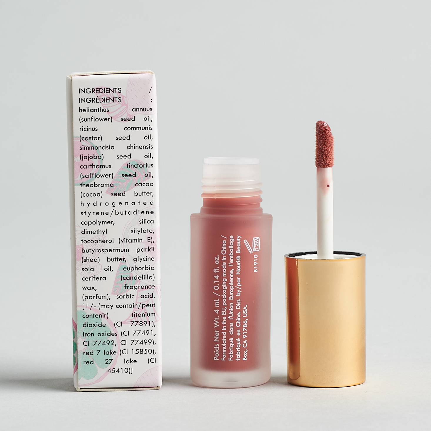 Nourish Naturals Tinted Lip Serum in Happiness Open for Nourish Beauty Box September 2020