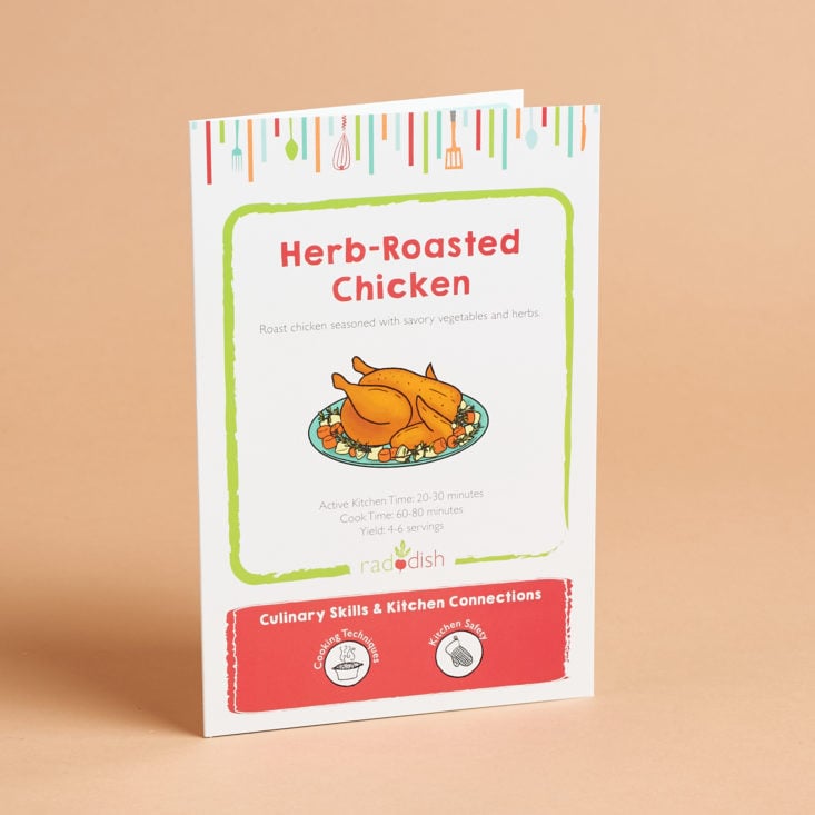 herb-roasted chicken recipe card