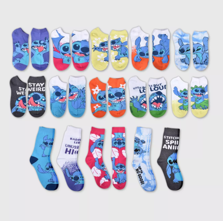  Disney Lilo & Stitch 12 Days of Socks Advent Calendar Gift Set  + Bonus 3 Socks (Womens) : Clothing, Shoes & Jewelry