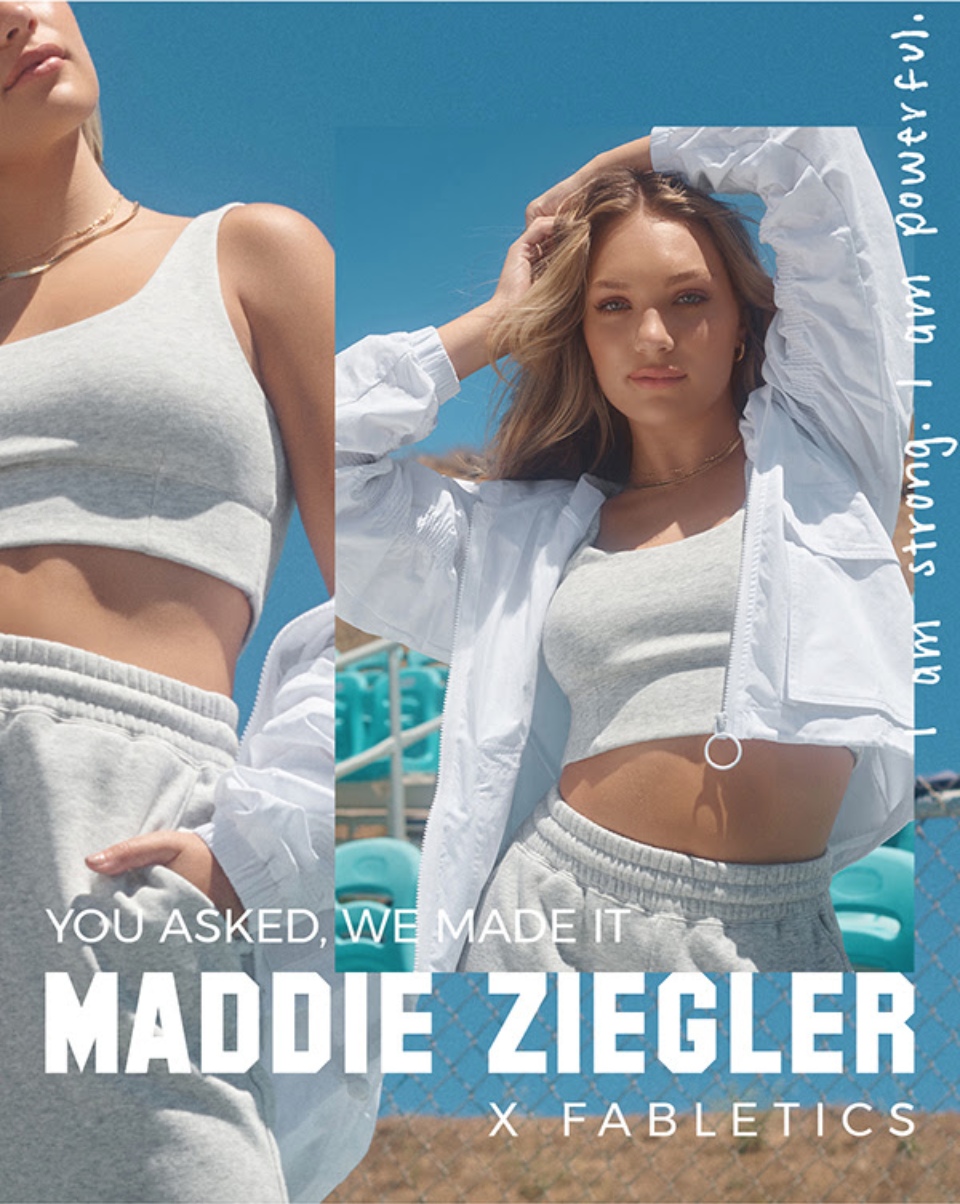 Maddie Ziegler on X: neutral set = best part of my day ☁️   #MaddieXFabletics⁠ @Fabletics @FableticsEU  #sponsored #fableticspartner  / X