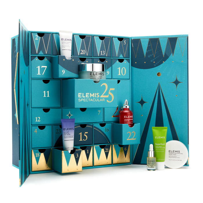 Open Elemis 25 Days of Spectacular Skin Advent Calendar with product