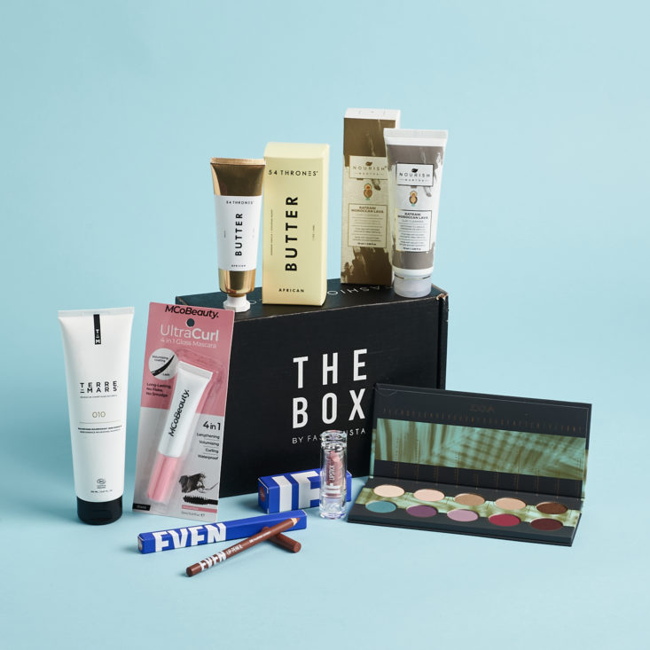 the box by fashionsta with eye shadow and beauty products