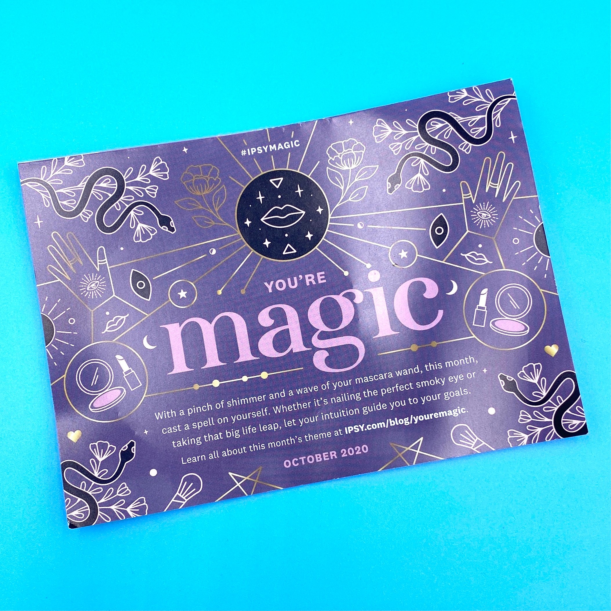 Card Front for Ipsy Glam Bag October 2020