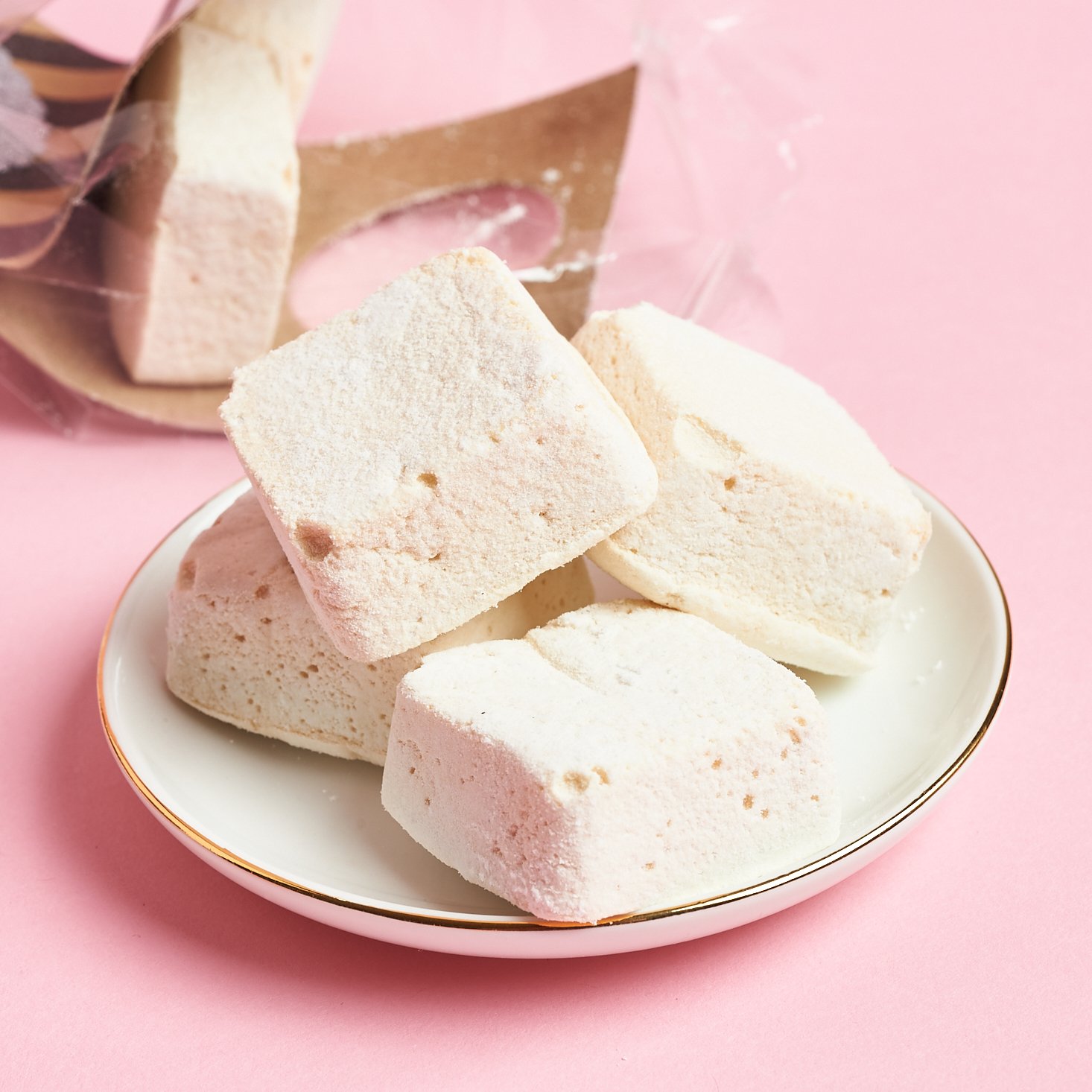 Marhsmallow Of The Month October 2020 marshmallows open