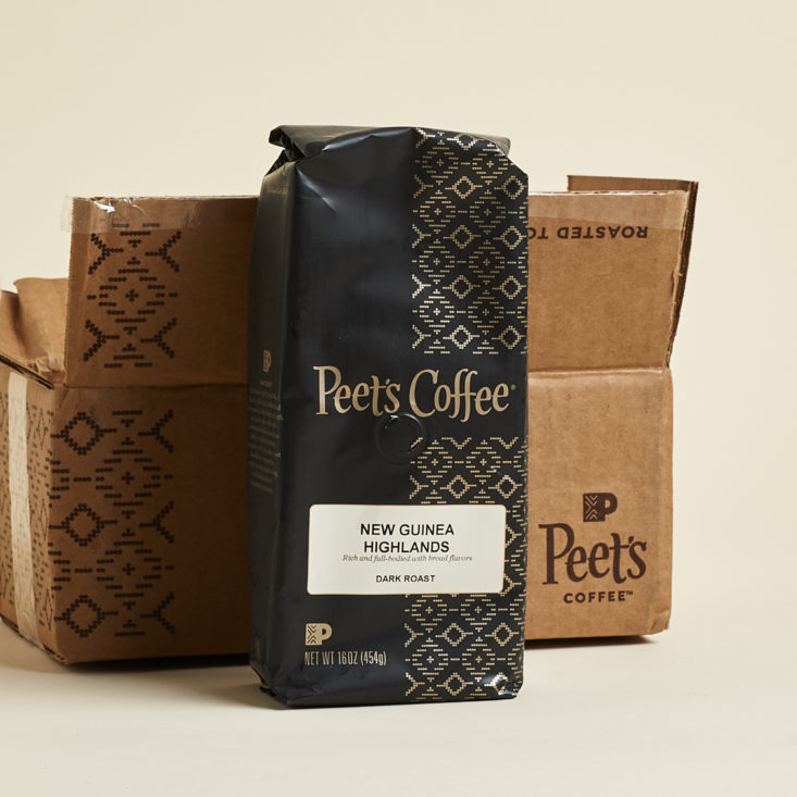 Peets Coffee coffee bag with box